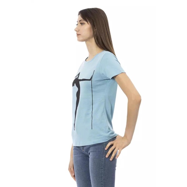 Action Light Blue Cotton T-Shirt