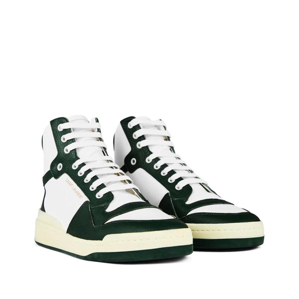 Saint Laurent Round Toe Lace-Up Sneakers