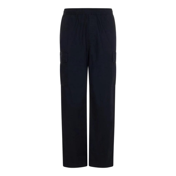 Black Cargo Trousers with Elasticated Waistband