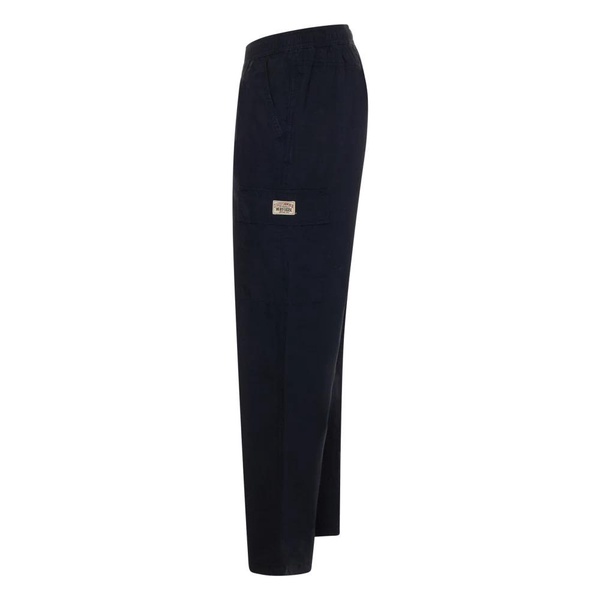 Black Cargo Trousers with Elasticated Waistband