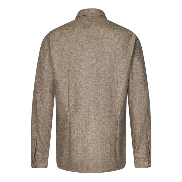 Beige Wool Blend Overshirt AW24