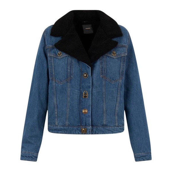 Blue Denim Jacket with Faux Fur Detail