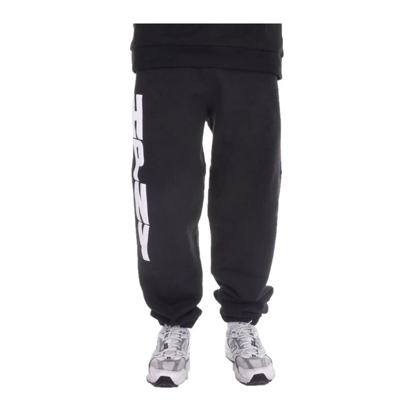 Black Cotton Sweatpants with Logo