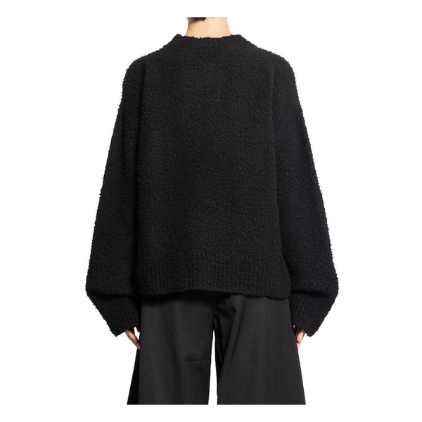 Black Ribbed Oversized Sweater