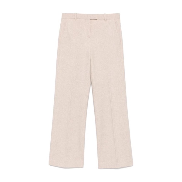 Beige Jersey Texture Trousers