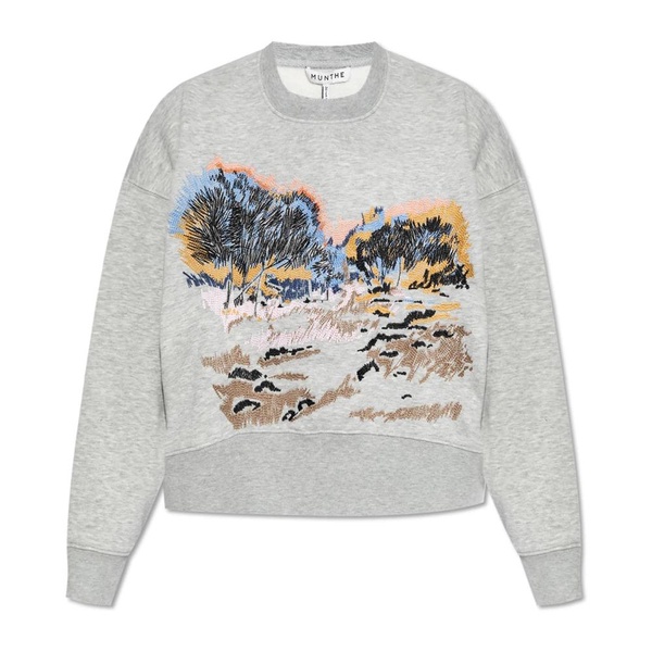 Sweatshirt with embroidered pattern