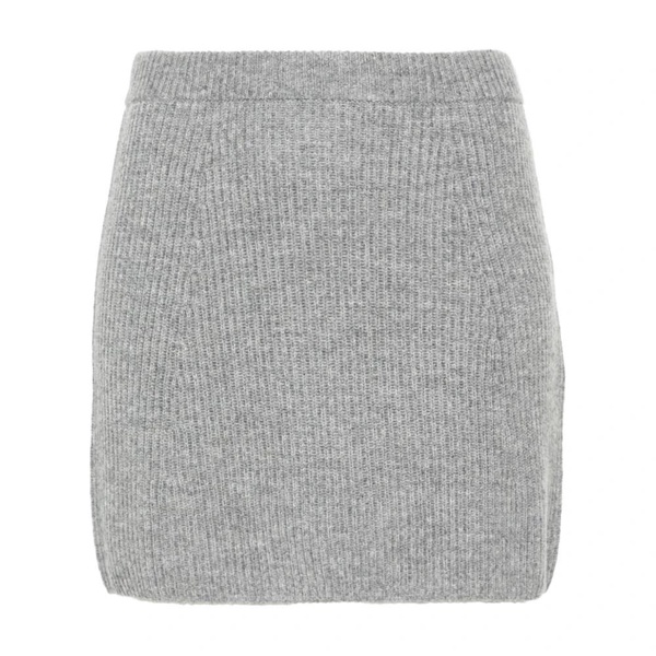 Ribbed Knit Grey Skirt