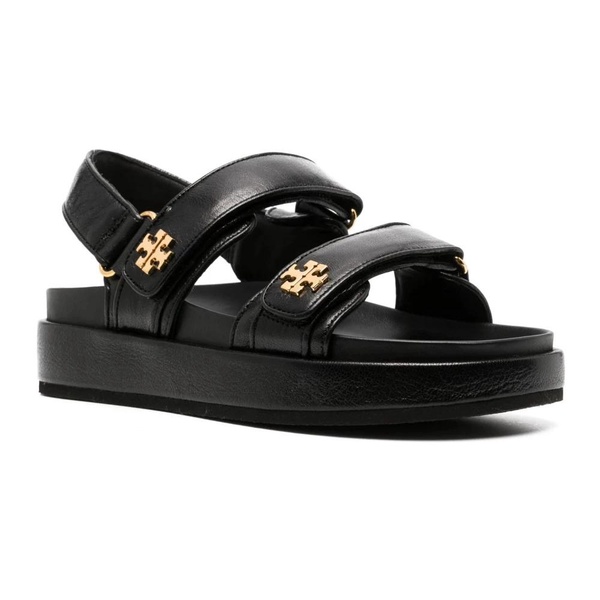 Black Leather Sports Sandals