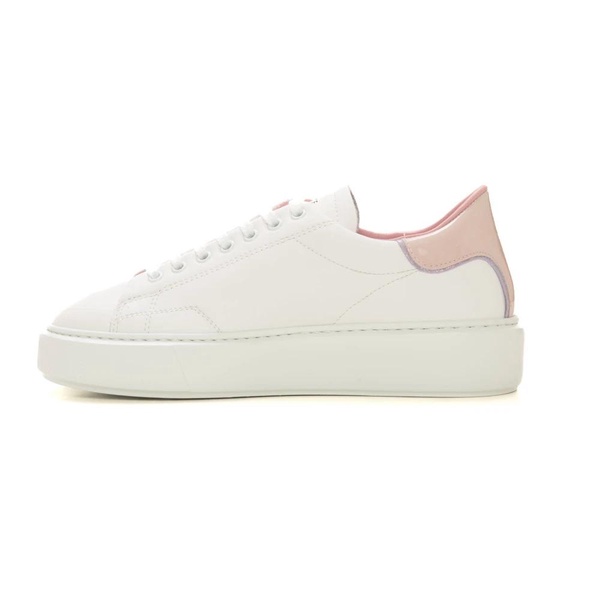 White-Pink SFERA PATENT Leather Sneakers with Laces