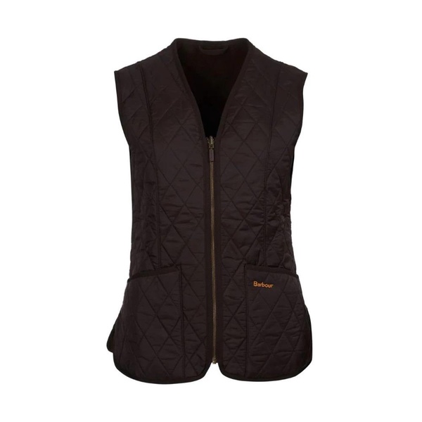 Brown Gilet Zip Jacket with Logo