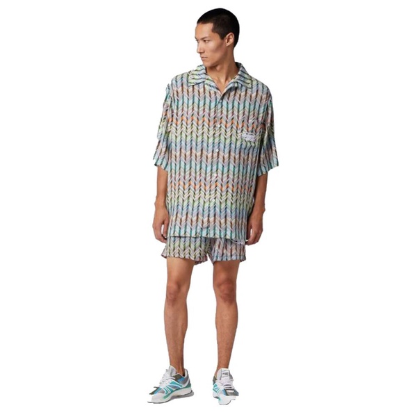 Multicolor Short Sleeve Shirt for Men