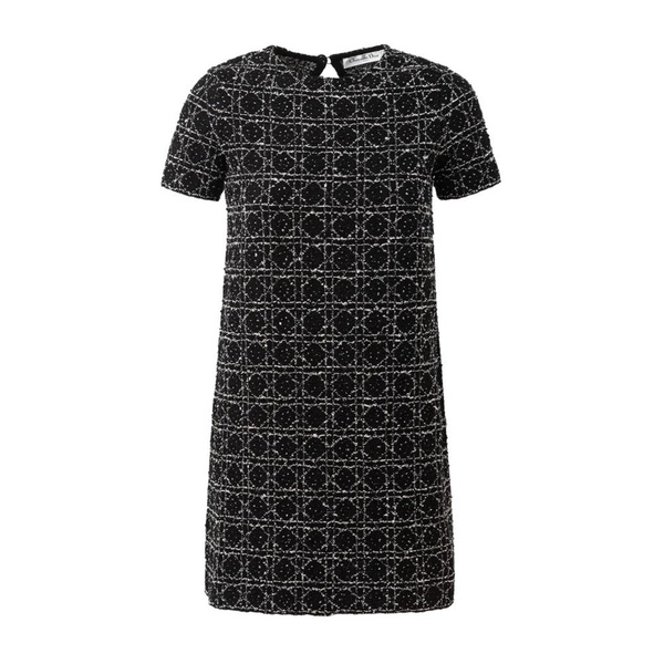 Short Black Macrocannage Dress