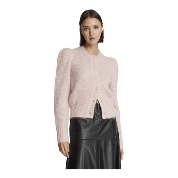 Soft Knit with Puff Shoulders and Buttons