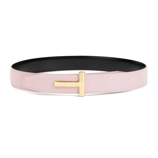 Pastel Pink Leather Belt