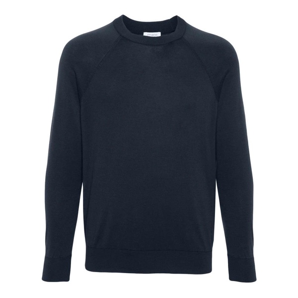 Blue Cotton Crew Neck Jumper