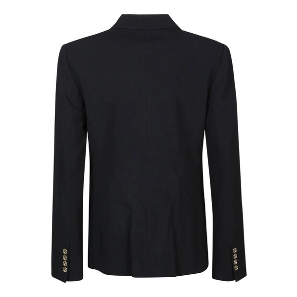 Black Double Breasted Lapel Blazer