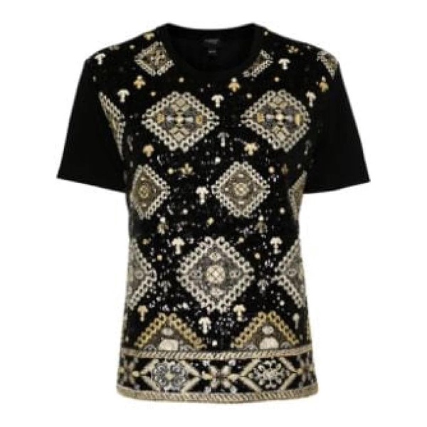 Sequin Diamond Pattern T-Shirt