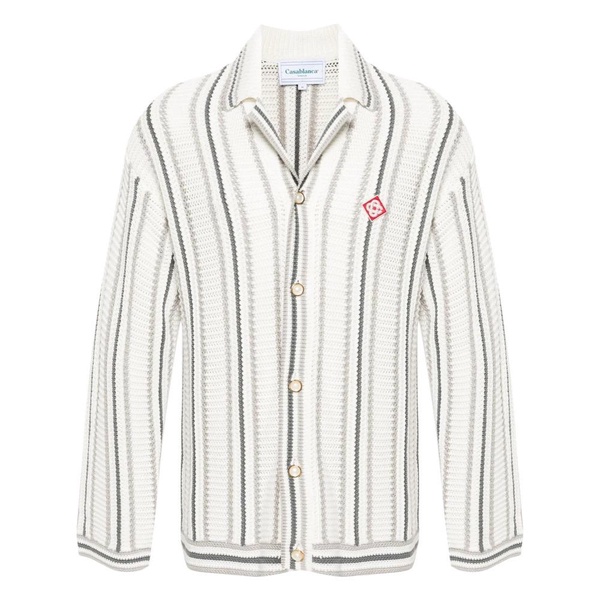 White Diamond Logo Button-Up Shirt