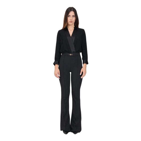 Elegant Black Jumpsuit with 3/4 Sleeves