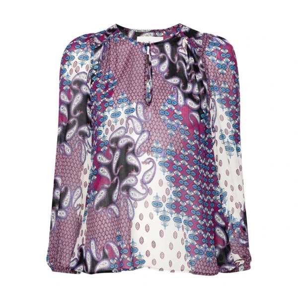 Purple Print Top Amoeba Style