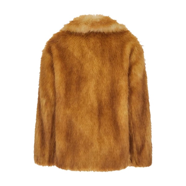 Brown Faux Fur Shearling Jacket