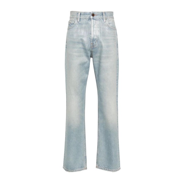 Clear Blue Straight Leg Denim Jeans