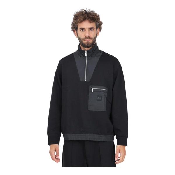 Black Half-Zip Sweater Casual Fall/Winter