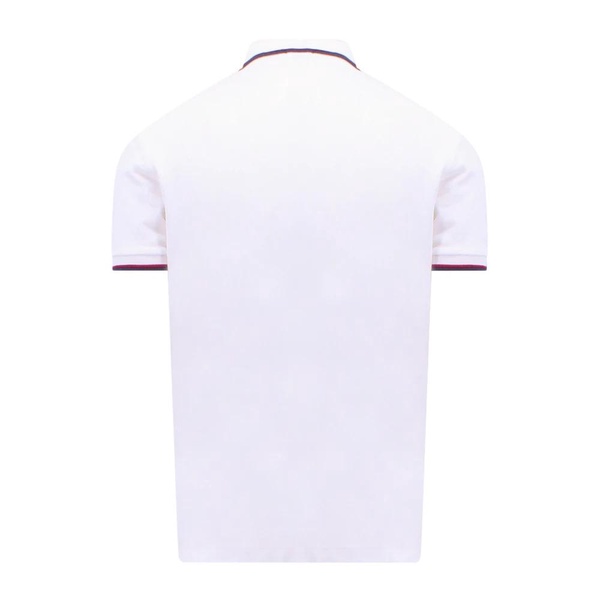 Striped Collar Polo Shirt White