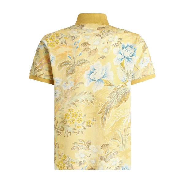 Floral Print Polo Shirt Yellow