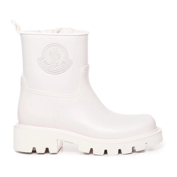 White Waterproof Boots with Drawstring Closure