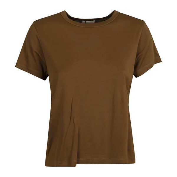 Brown Jersey Crew Neck T-Shirt