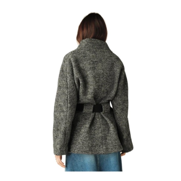 Short Coat with Batwing Sleeves