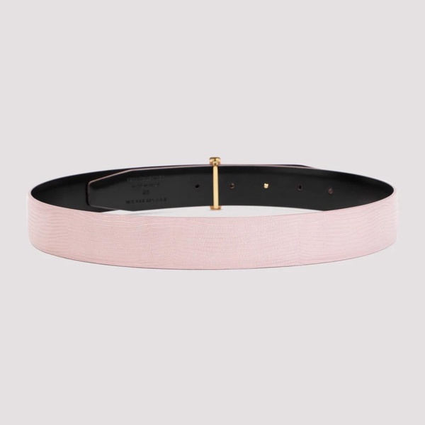 Pastel Pink Leather Belt