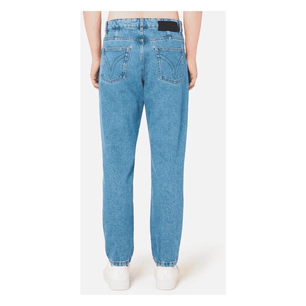 Indigo Denim Tapered Carrot Leg Jeans