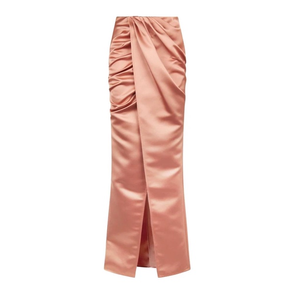 Pink Draped Pencil Skirt