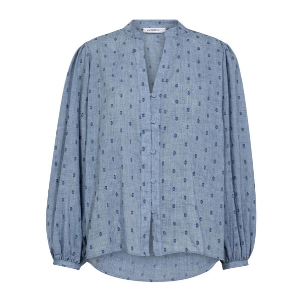 Dottiecc V-Shirt Blouse Dusty Blue