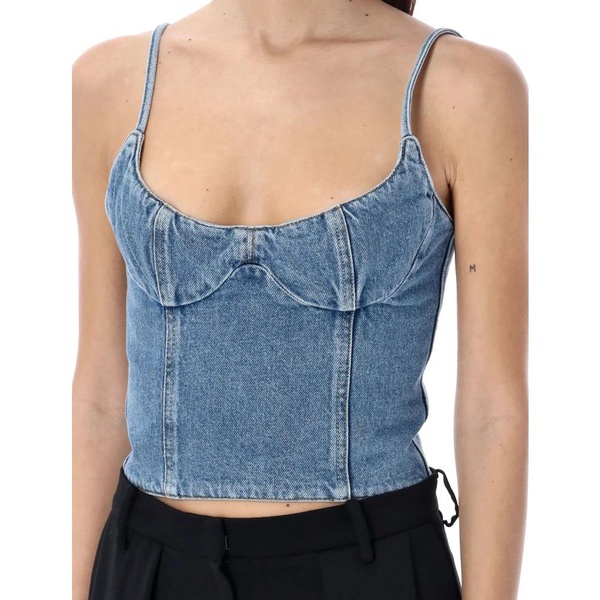 Blue Denim Corset Top