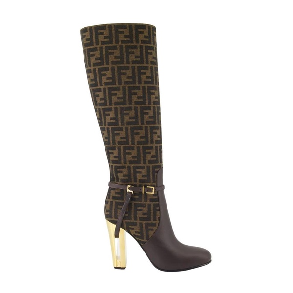 High Heel Boots with FF Jacquard