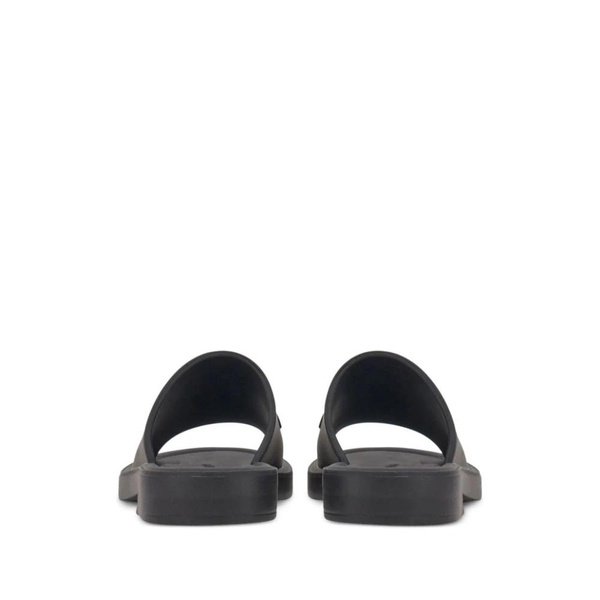 Embossed Logo Flat Sandals