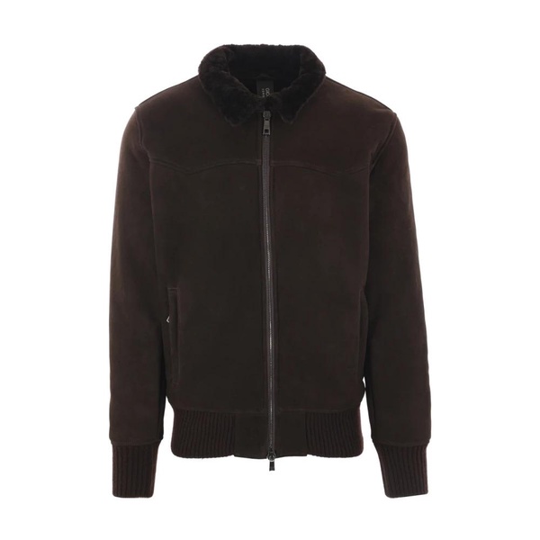 Shearling Bomber Jacket Dark Brown