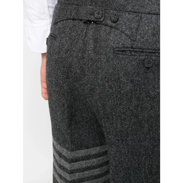 Grey Tweed Drop-Crotch Trousers