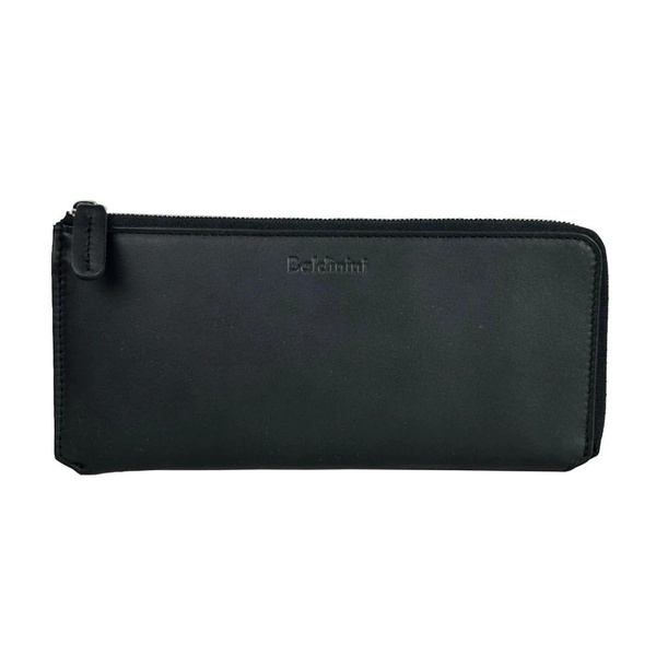 Leather Wallet with Zip Closure