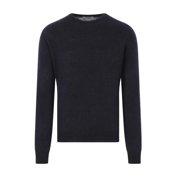 Navy Blue Alpaca Knit Pullover