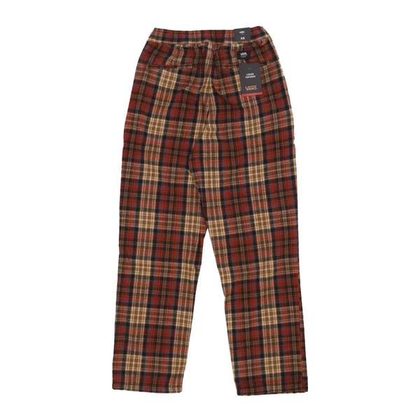 Flannel Tapered Pant in Taupe/Henna