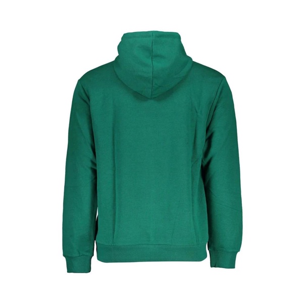 Green Hooded Sweatshirt with Brushed Finish