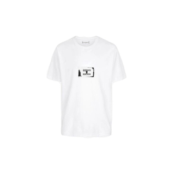 White Logo Embroidered T-Shirt