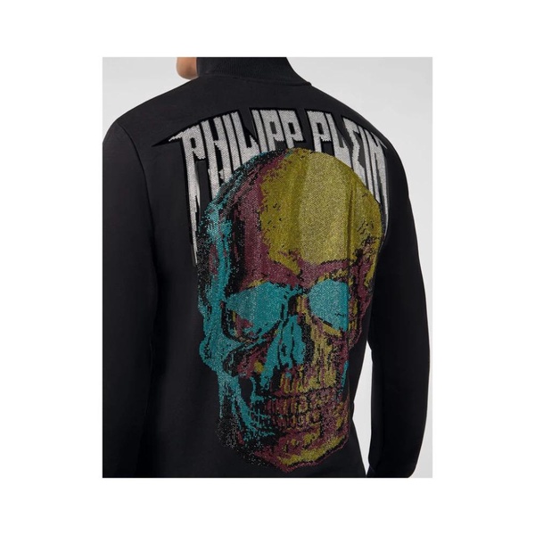 Black Skull Jacket with Rhinestone Logo