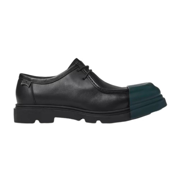 Black Leather Junction Shoes