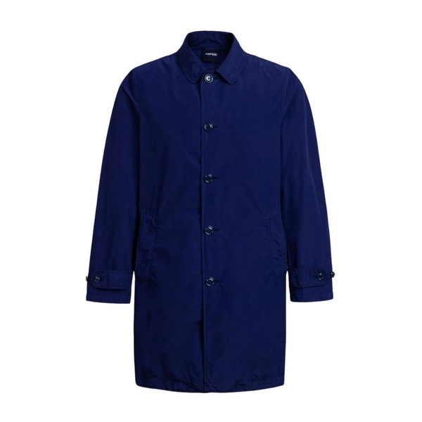 Navy Blue Single-Breasted Coat