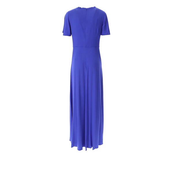 Blue Ruched Maxi Dress